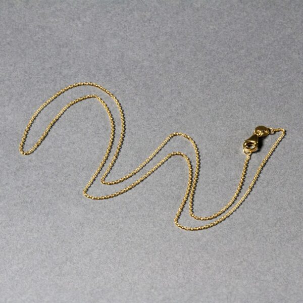 10k Yellow Gold Oval Cable Link Chain (0.97 mm) - Image 2