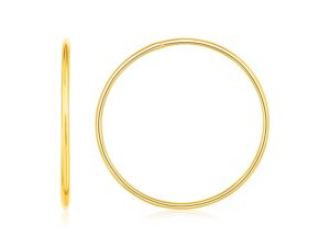 Endless Hoop Style Earrings in 14K Yellow Gold(1.2x30mm)