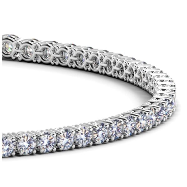 Lab Grown Round Diamond Tennis Bracelet in 14k White Gold (3 cctw F/G  VS2/SI1) - Image 2