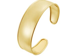 Designer Classic Cuff Bangle in 14K Yellow Gold (20.40 mm)