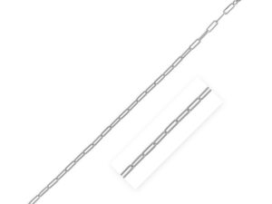 14K White Gold Delicate Paperclip Chain (2.10 mm)