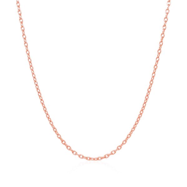 14k Rose Gold Round Cable Link Chain (1.50 mm) - Image 2