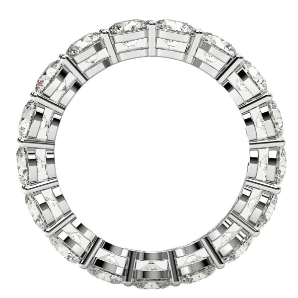 Round Cut Lab Grown Diamond Eternity Ring in 14k White Gold (3 cttw FG/VS2) - Image 3