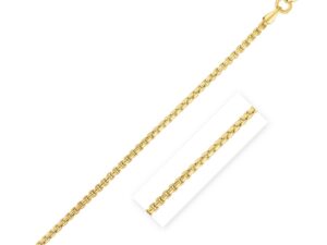 14k Yellow Gold Round Box Chain (1.3 mm)