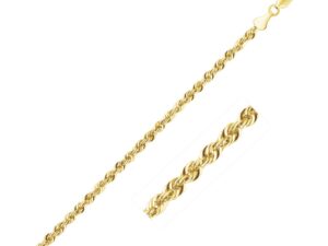 14k Yellow Gold Light Rope Chain (2.5 mm)