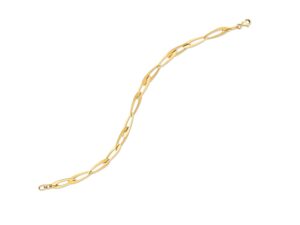 14k Yellow Gold Italian Oval Links Bracelet (5.40 mm)