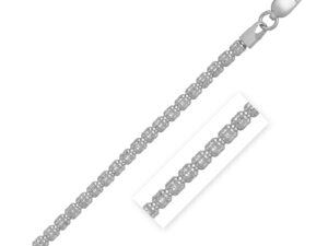 Ice Barrel Chain Bracelet in 14k White Gold (2.70 mm)