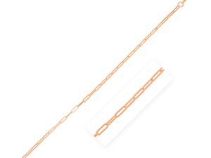 14K Rose Gold Fine Paperclip Chain (1.50 mm)