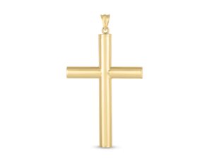 14k Yellow Gold High Polish Classic Cross Pendant