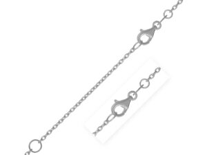 Extendable Cable Chain in 14k White Gold (1.20 mm)