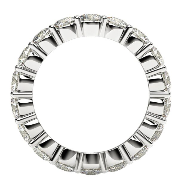 Round Cut Lab Grown Diamond Eternity Ring in 14k White Gold (2 cttw FG/VS2) - Image 3