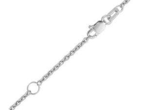 Extendable Cable Chain in 18k White Gold (1.80 mm)