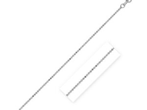 14k White Gold Diamond Cut Bead Chain (0.90 mm)
