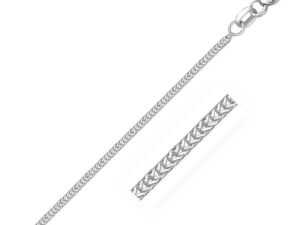 14k White Gold Foxtail Chain (1.00 mm)