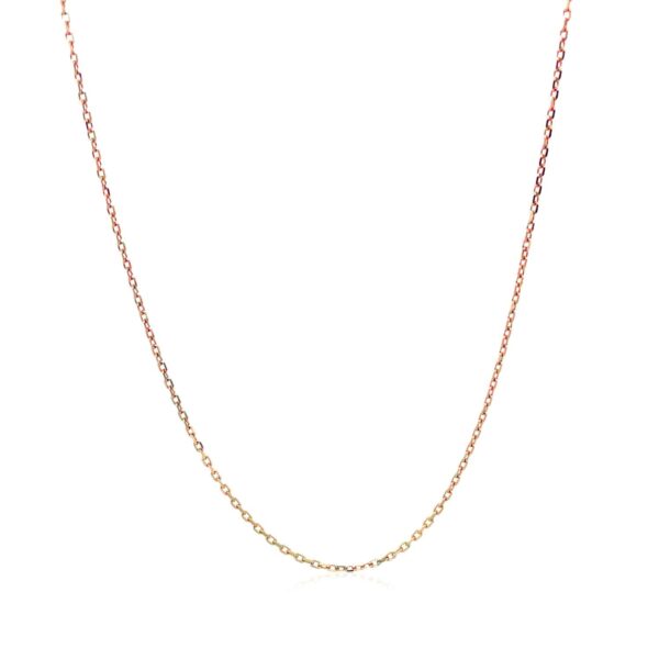 Diamond Cut Cable Link Chain in Rose Gold (0.87 mm) - Image 2
