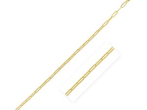 14K Yellow Gold Delicate Paperclip Chain (2.1 mm)