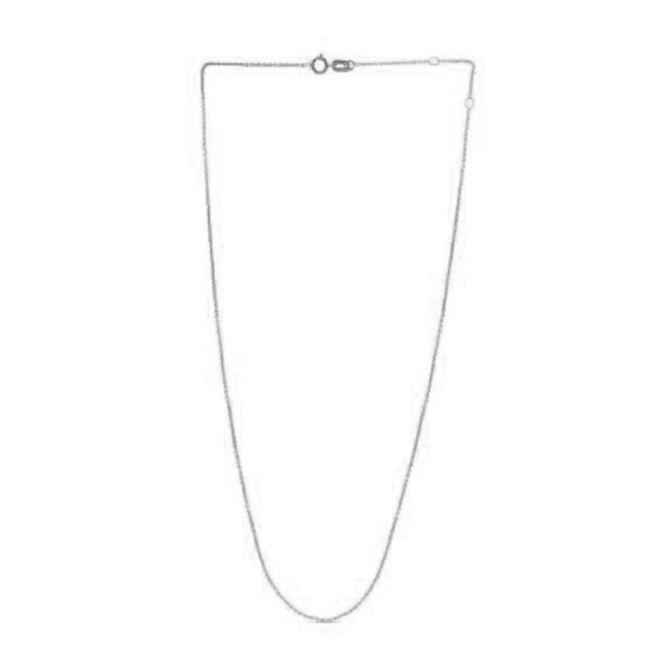 Adjustable Cable Chain in 14k White Gold (0.97 mm) - Image 2