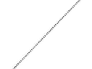 14k White Gold French Cable Chain Bracelet  (2.50 mm)