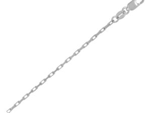 14k White Gold French Cable Chain (1.30 mm)