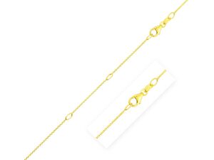 Double Extendable Cable Chain in 14k Yellow Gold (0.85 mm)