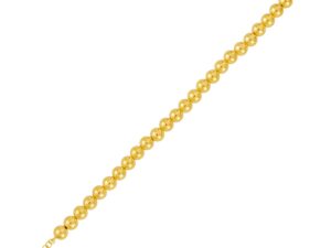 Polished 7mm Bead Bracelet in 14K Yellow Gold
