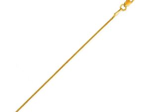14k Yellow Gold Round Wheat Chain (0.80 mm)