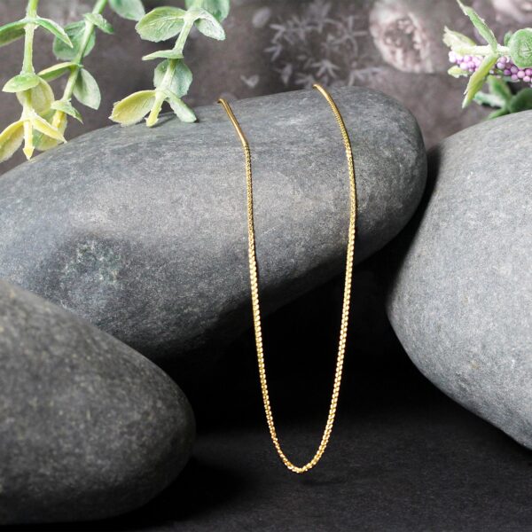 14k Yellow Gold Round Wheat Chain (0.80 mm) - Image 3