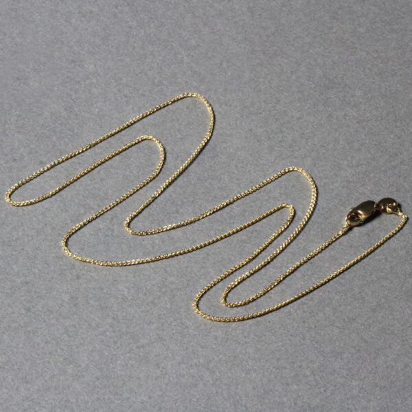 14k Yellow Gold Round Wheat Chain (0.80 mm) - Image 4