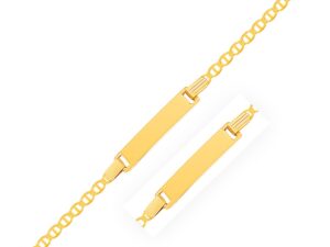 14k Yellow Gold Mariner Style Link Childrens ID Bracelet (2.10 mm)