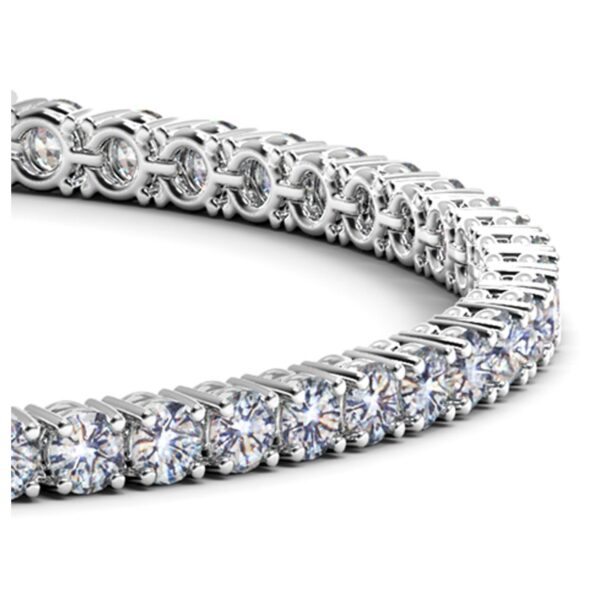 Lab Grown Round Diamond Tennis Bracelet in 14k White Gold (6 cctw F/G  VS2/SI1) - Image 2