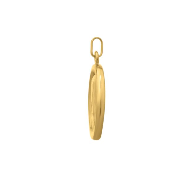 Religious Pendant with Virgin Mary Motif in 14K Yellow Gold - Image 2