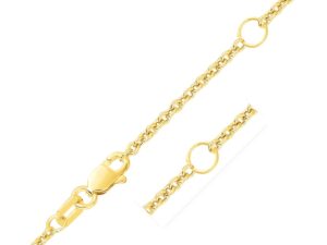 Double Extendable Cable Chain in 14k Yellow Gold (1.80 mm)