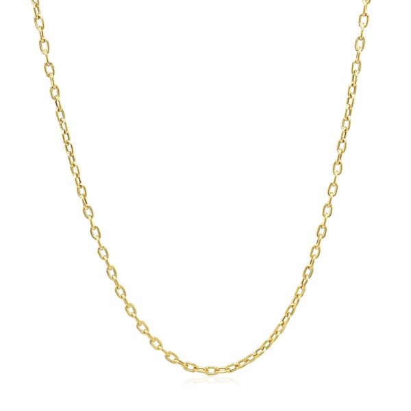 Double Extendable Cable Chain in 14k Yellow Gold (1.80 mm) - Image 2