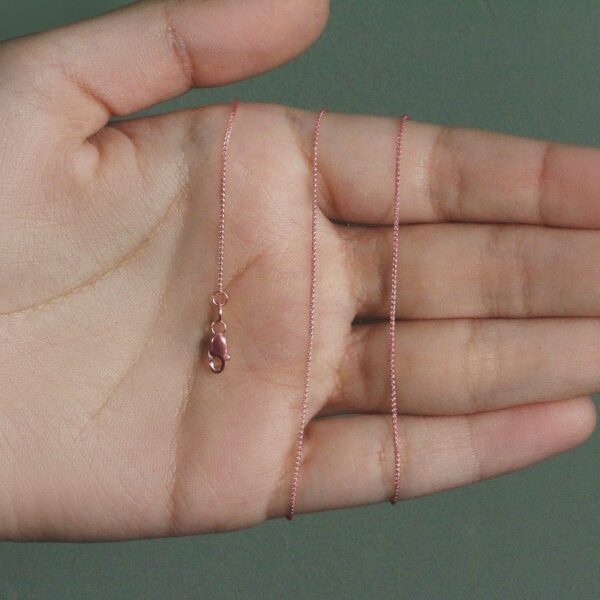 14k Rose Gold Round Wheat Chain (0.80 mm) - Image 6