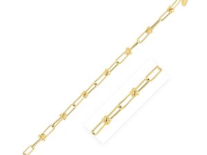 14k Yellow Gold High Polish Jax Link Chain Bracelet  (5.9 mm)