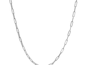14k White Gold Adjustable Paperclip Chain (1.50 mm)