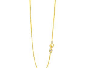 14k Yellow Gold Adjustable Box Chain (0.80 mm)