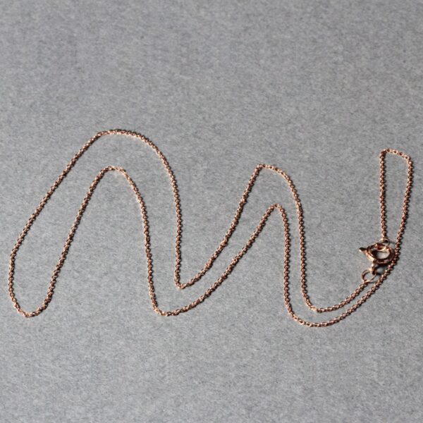 14k Rose Gold Diamond Cut Cable Link Chain (0.68 mm) - Image 5