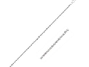 14k White Gold Light Rope Chain (2.00 mm)