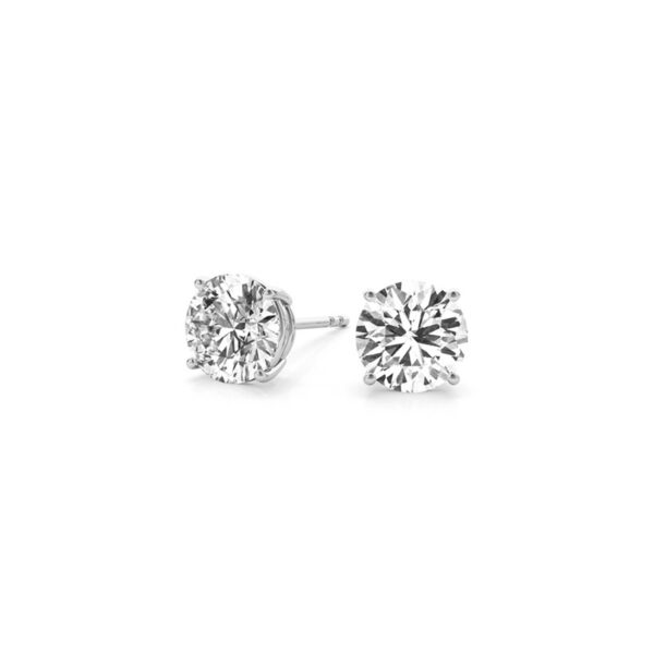 3 cttw Certified IGI Lab Grown Round Diamond Stud Earrings 14k White Gold(G/VS2) - Image 3