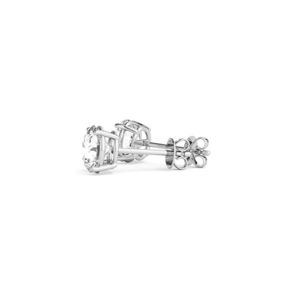 3 cttw Certified IGI Lab Grown Round Diamond Stud Earrings 14k White Gold(G/VS2) - Image 4
