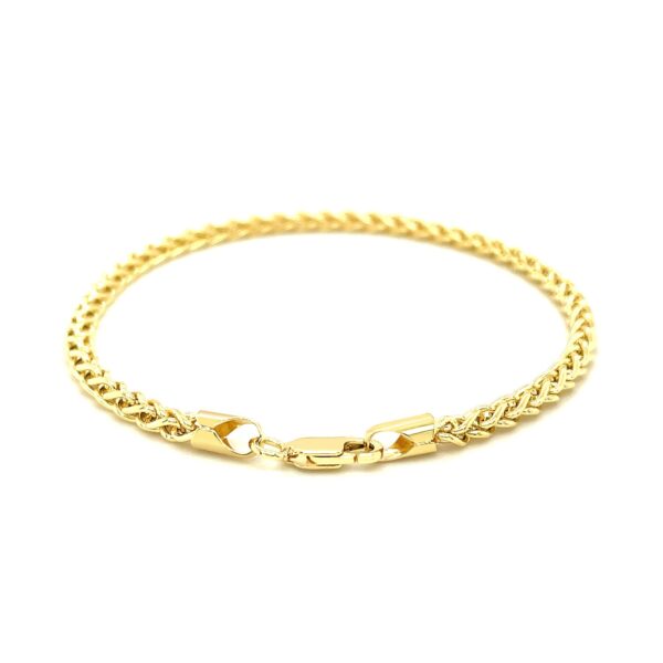 14k Yellow Gold Light Weight Wheat Bracelet  (3.20 mm) - Image 3