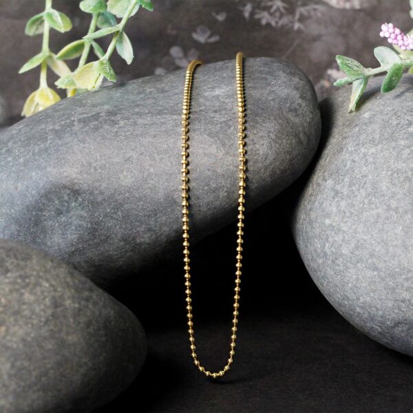14k Yellow Gold Bead Chain 1.5mm (1.50 mm) - Image 4