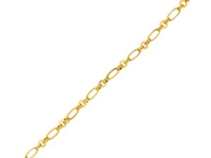 14k Yellow Gold Twisted and Polished Link Bracelet