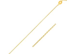 14k Yellow Gold Oval Cable Link Chain (0.97 mm)