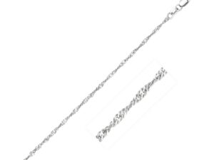 14k White Gold Singapore Chain (1.80 mm)