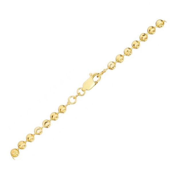 Moon Cut Bead Chain Bracelet in 14k Yellow Gold  (3.00 mm) - Image 2