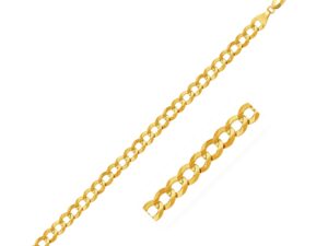 14k Yellow Gold Solid Curb Bracelet (3.60 mm)