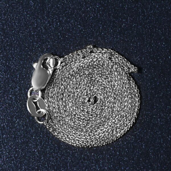 14k White Gold Round Wheat Chain (0.80 mm) - Image 4