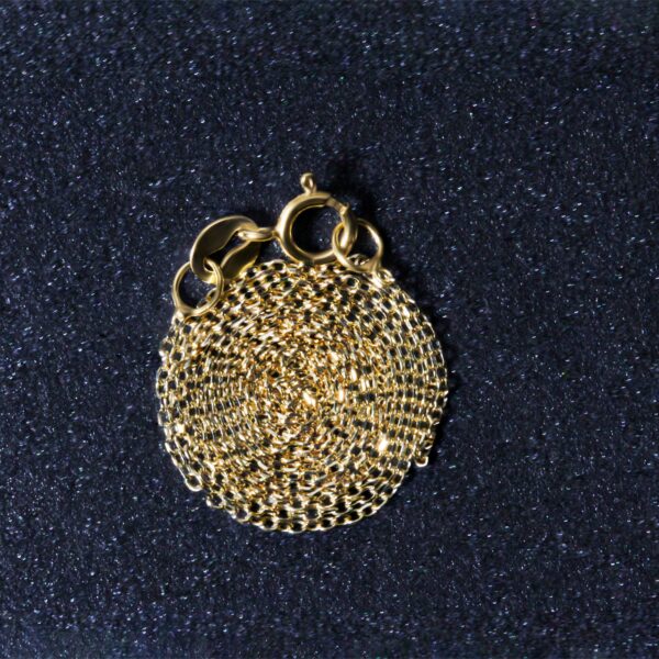 10k Yellow Gold Diamond Cut Cable Link Chain (0.87 mm) - Image 6